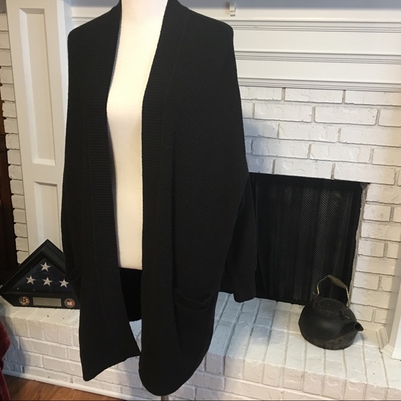 oversized open front cardigan